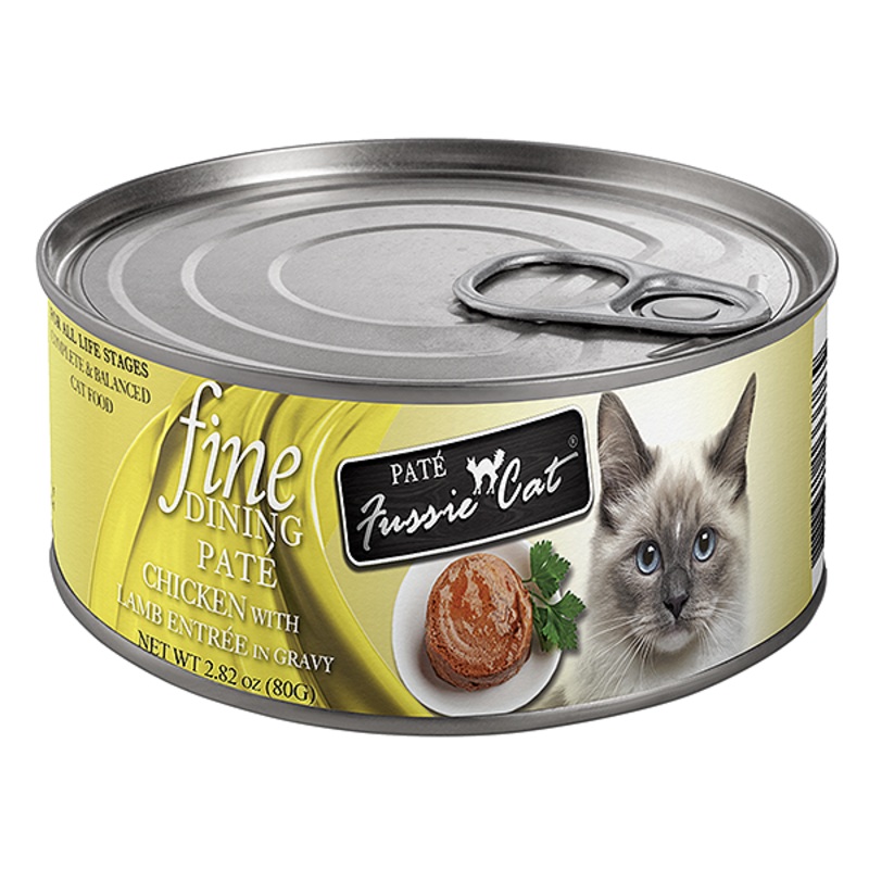 Fine Dining Pat Chicken with Lamb Entre in Gravy Grain-Free Wet Canned Cat Food