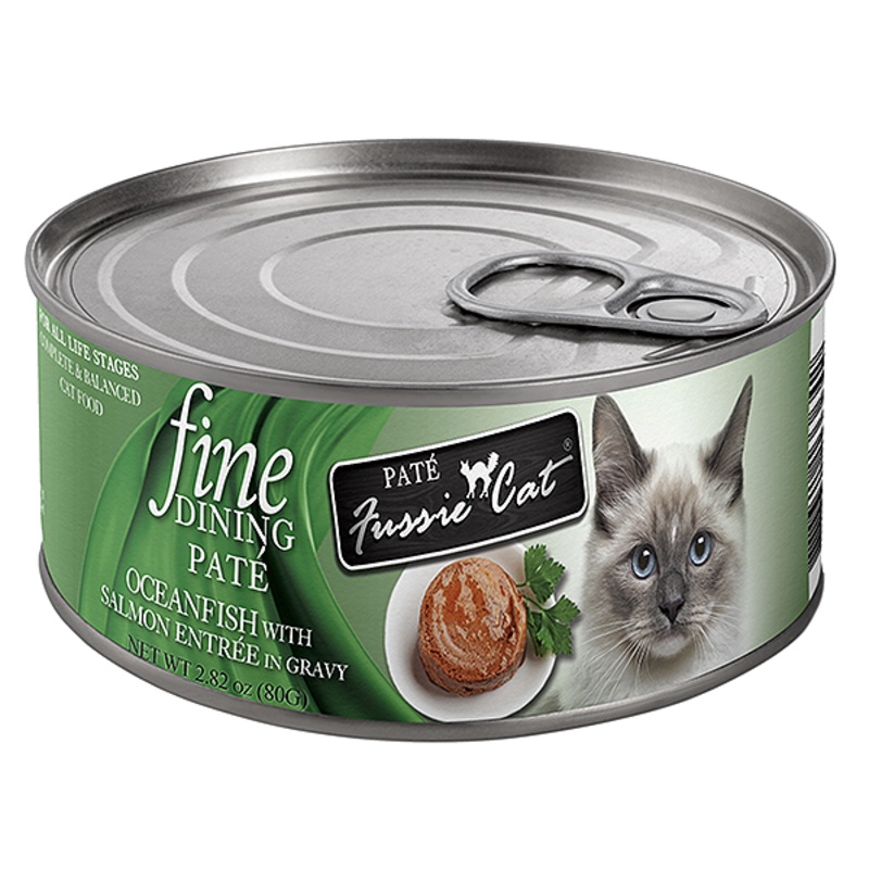 Fine Dining Pat Ocean Fish with Salmon Entre in Gravy Wet Canned Cat Food