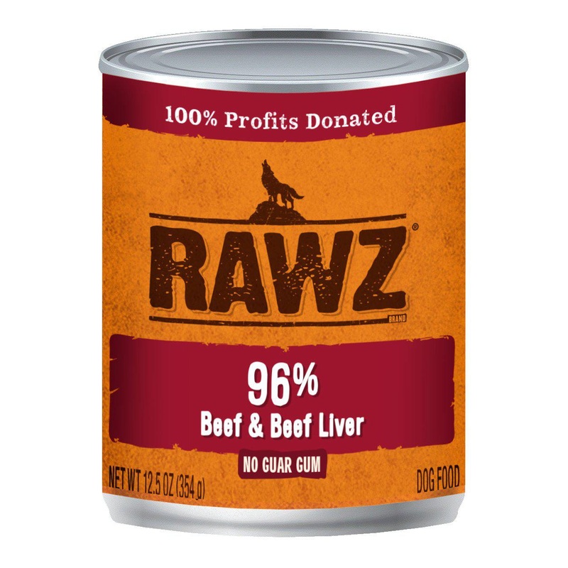 Rawz 96% Beef and Beef Liver Wet Dog Food