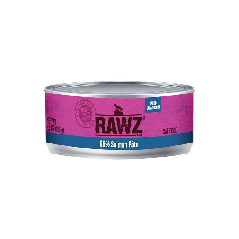 Rawz 96% Salmon Wet Cat Food|5.5 oz