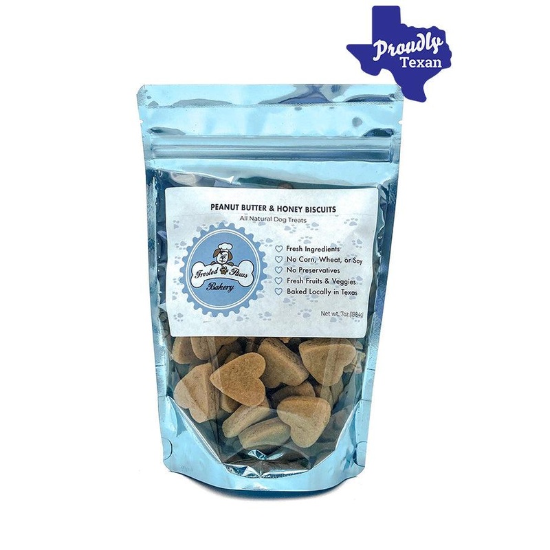 Frosted Paws Peanut Butter and Honey Dog Biscuits