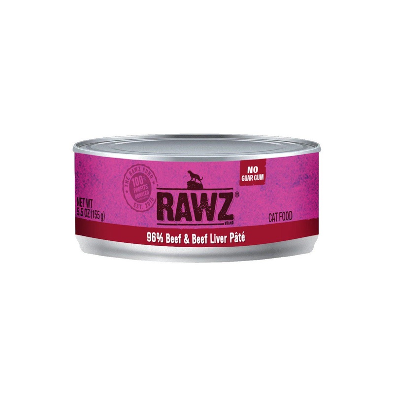 Rawz 96%  Beef & Beef Liver Wet Cat Food