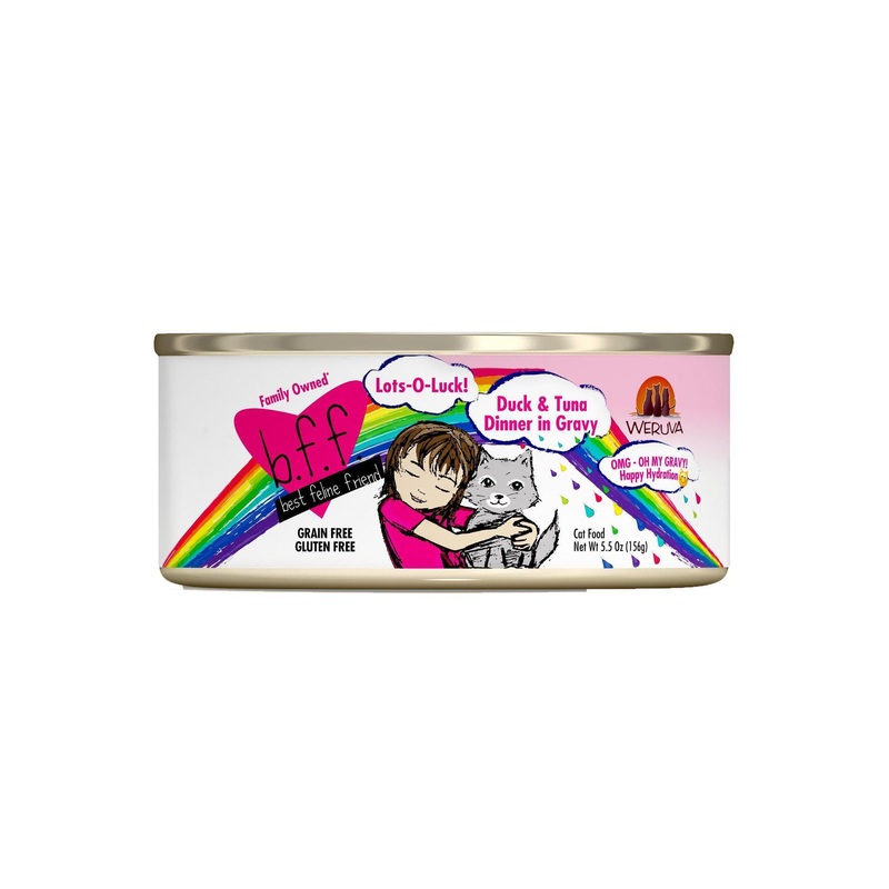 B.F.F. OMG Gravy! Tuna and Duck Lots-O-Luck! in Gravy Wet Cat Food