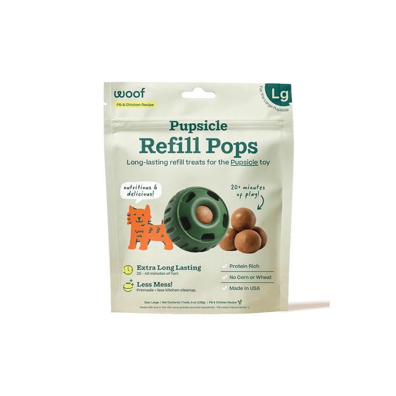 Woof Pupsicle Chicken and Peanut Butter Refill Pops Dog Toy
