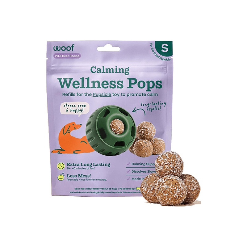 Woof Pupsicle Beef and Peanut Butter Calming Refill Pops Dog Toy