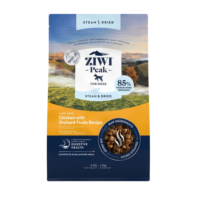 ZIWI Steam Dried Chicken with Orchard Fruits Dog Food