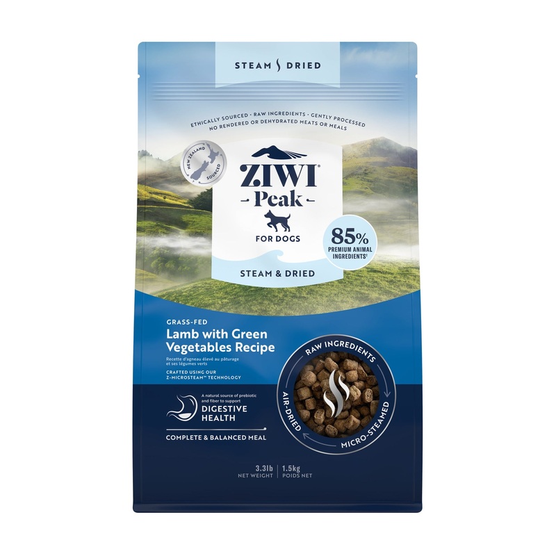 ZIWI Steam Dried Lamb with Green Vegetables Dog Food