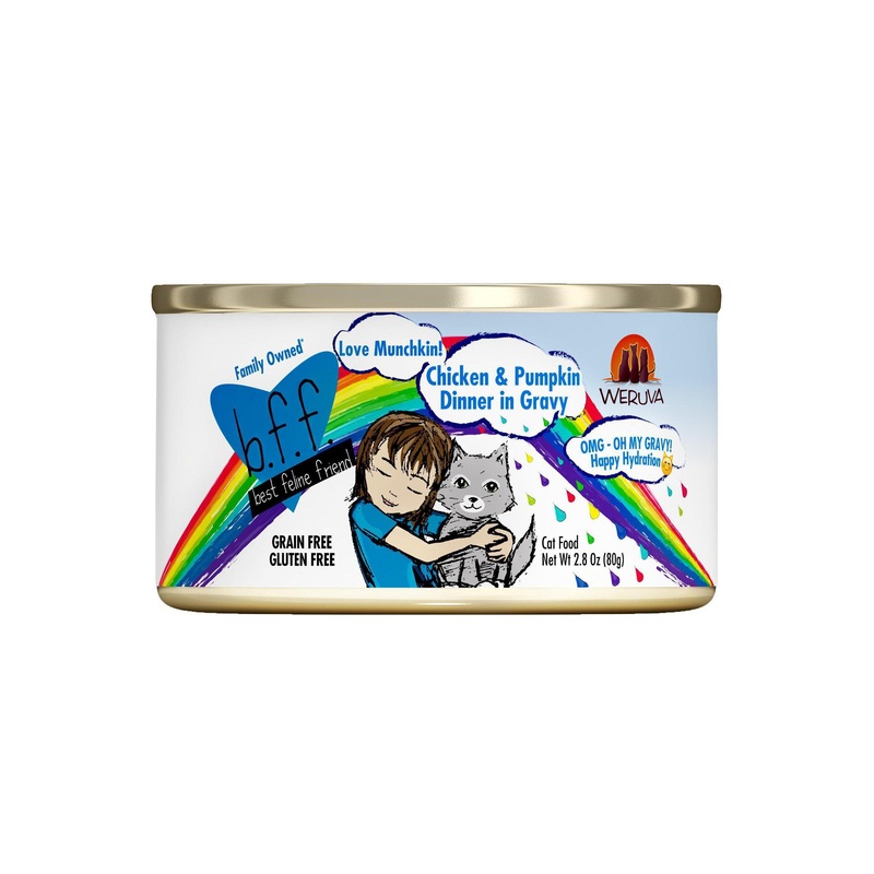 B.F.F. OMG Gravy! Chicken and Pumpkin Love Munchkin in Gravy Wet Cat Food