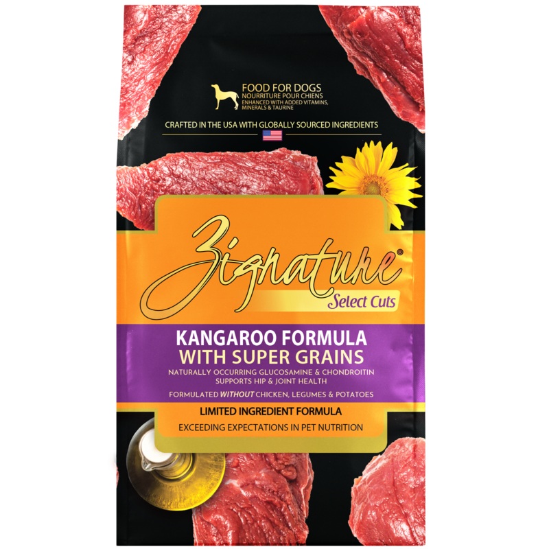 Zignature Select Cuts Dry Dog Food - Kangaroo - 25lb Bag