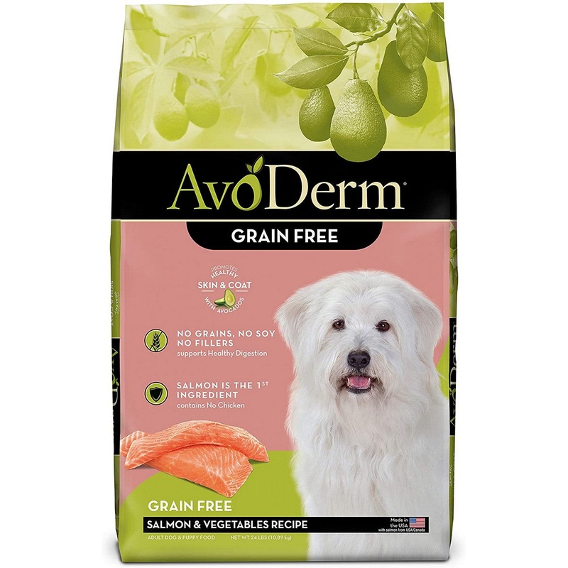 AvoDerm Grain-Free Dry Dog Food - Salmon & Vegetables - 24lb Bag