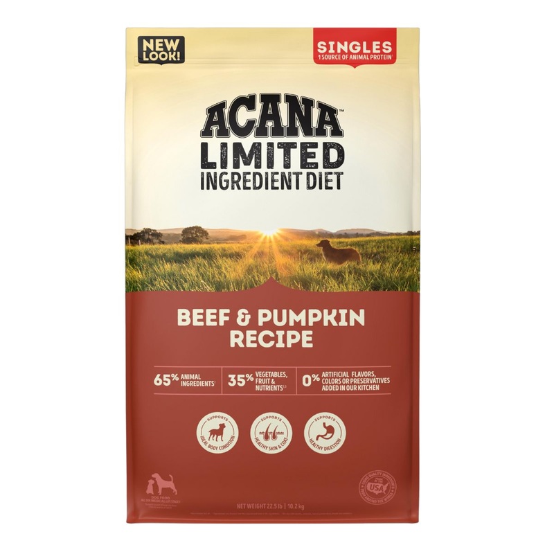 Acana LID Singles Dry Dog Food - Beef & Pumpkin - 25lb Bag
