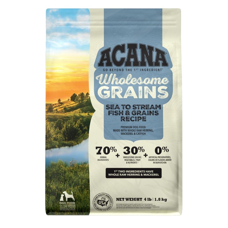 Acana Wholesome Grains Sea to Stream Dry Dog Food - Herring, Mackerel, & Catfish - 4lb Bag