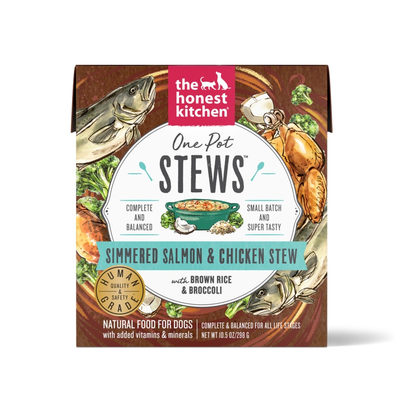 The Honest Kitchen One Pot Stews Wet Dog Food - Simmered Salmon & Chicken - 10.5oz Pouch