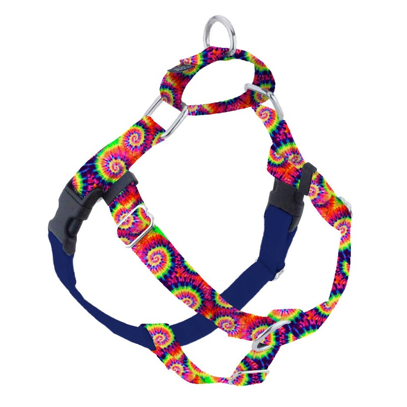 2 Hounds Design Freedom No-Pull Dog Harness - Medium 1 x 24-28 - Classic Tie-Dye