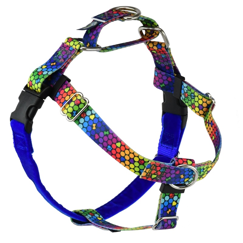 2 Hounds Design Freedom No-Pull Dog Harness - Medium 1 x 28-28 - Roy G Biv
