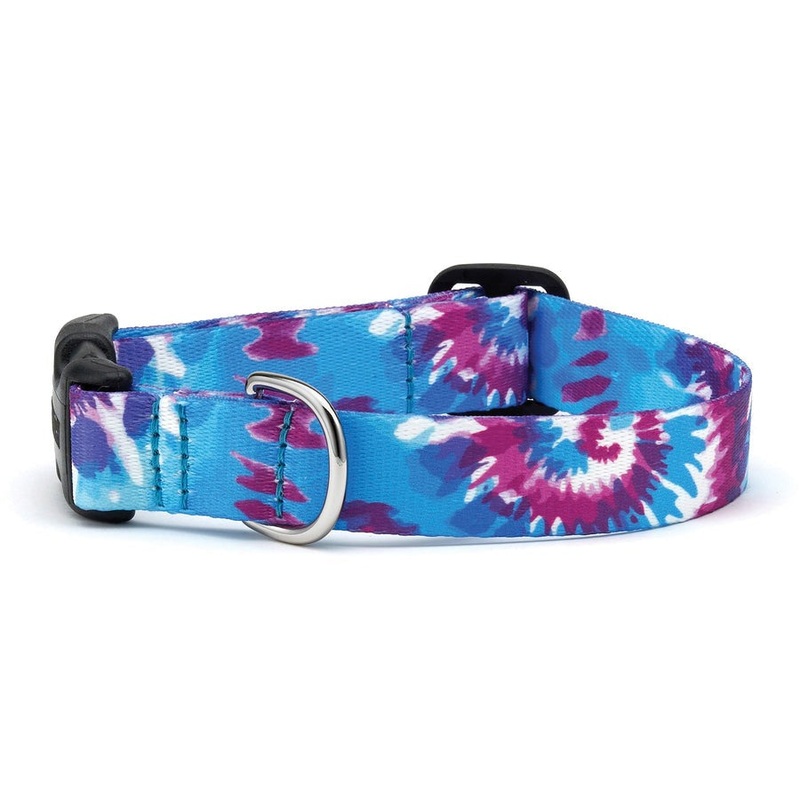 Up Country Tie Dye Printed Dog Collar Medium 12-18
