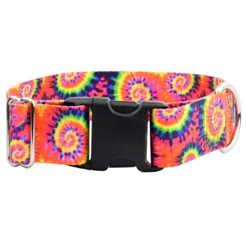 2 Hounds Design Dog Collar - X-Large 20-26 - Classic Tie-Dye