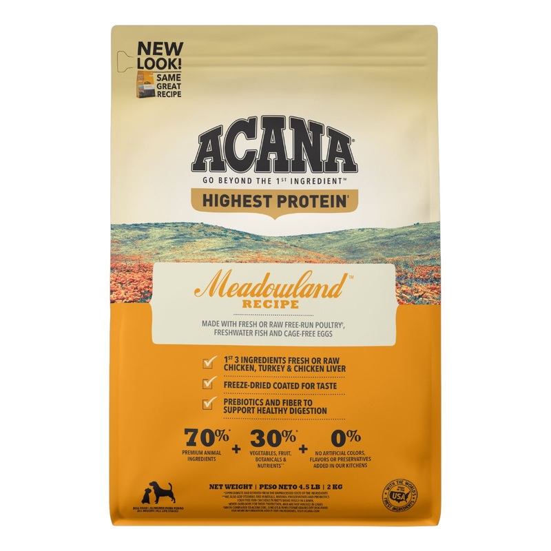 Acana Highest Protein Meadowland Dry Dog Food - Chicken, Fish, & Egg - 4.5lb Bag
