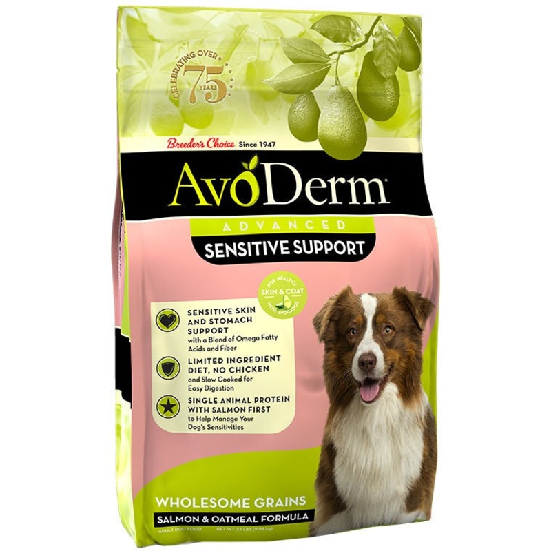 AvoDerm Advanced Sensitive Support Wholesome Grains Dry Dog Food - Salmon & Oatmeal - 22lb Bag