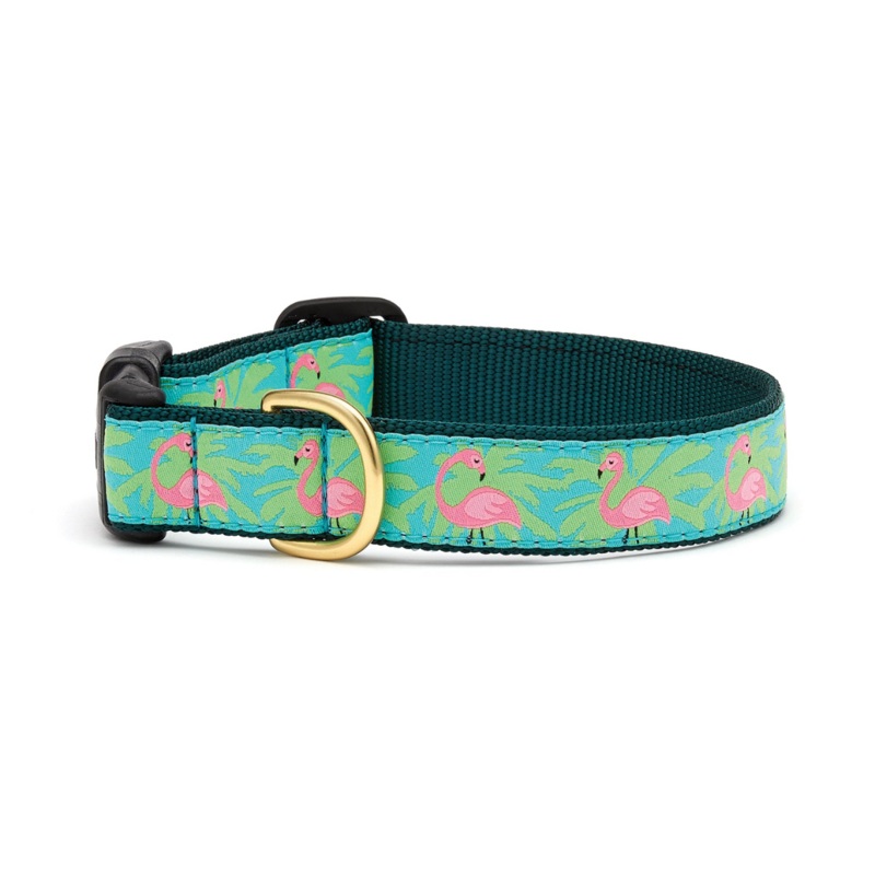 UP COUNTRY Flamingo Adjustable Collar for Dogs, L, 1'x15-21