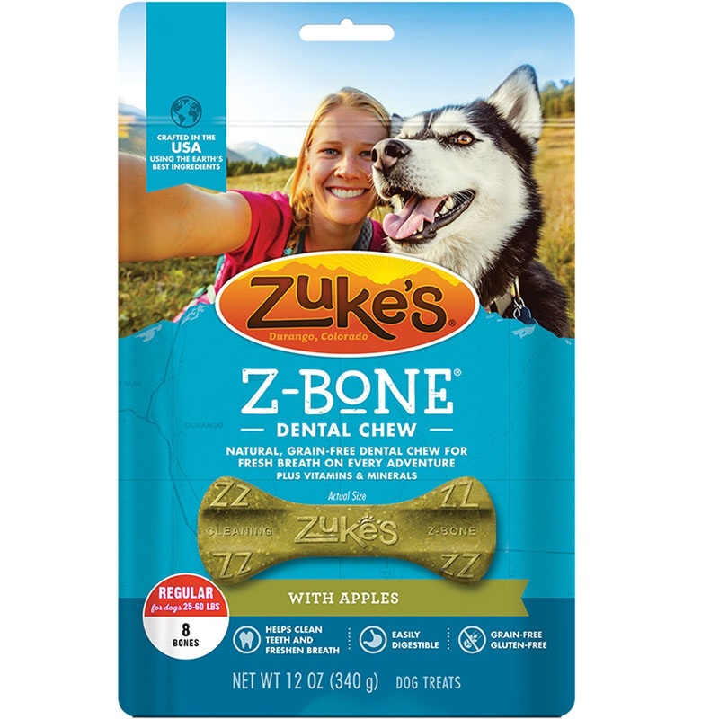 Zukes Z-Bone Dental Chew Apple 12oz