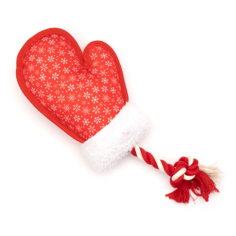 The Worthy Dog Red Mitten Toy|Small|Large