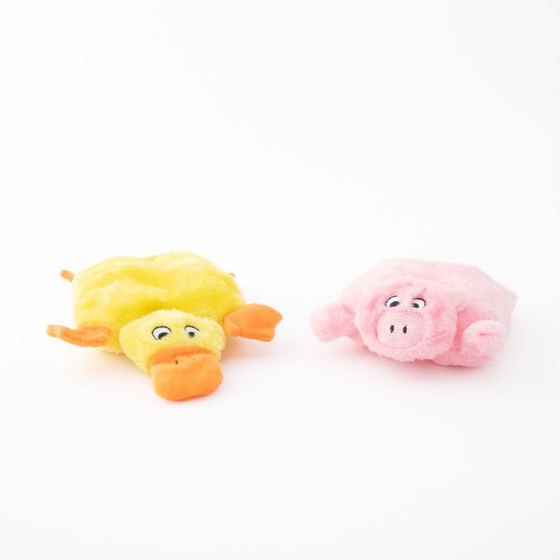 Zippy Paws Squeakie Pads Pig/Duck