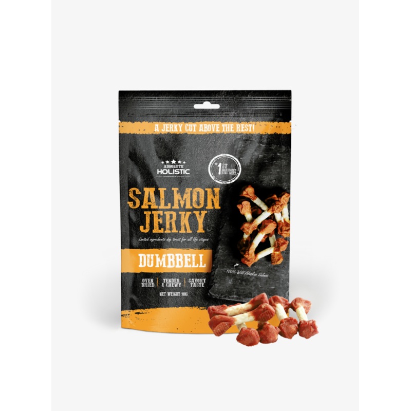 Absolute Holistic Jerky Limited Ingredient Dog Treat  Salmon Dumbbell (100g)