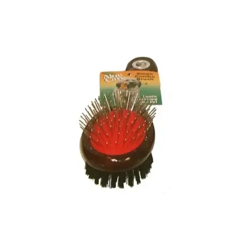 Aloe Care 00550 00550 Pin and Bristle Brush, 2-in-1, Wood