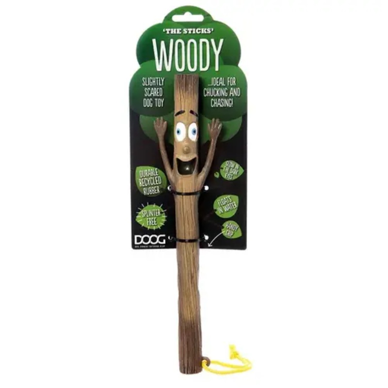 AMERICAN DISTRIBUTION & MFG CO STICK01 Woody Rubber Stick Dog Toy, 11 In.