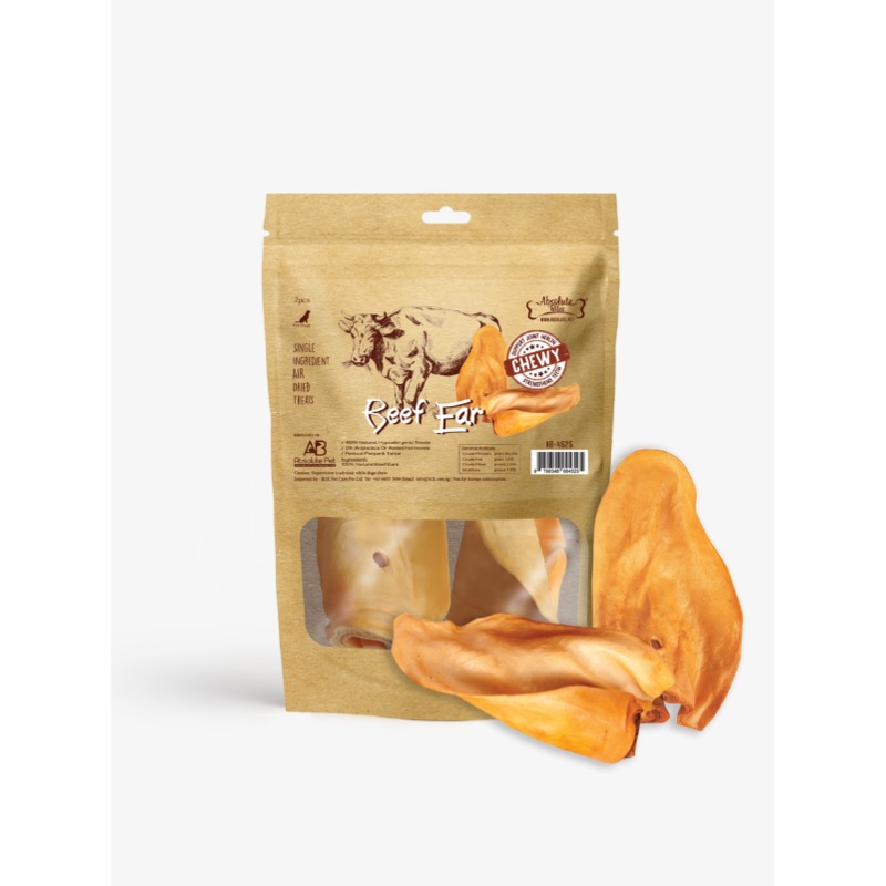 Absolute Bites Beef Ears Dog Treats (2pcs)