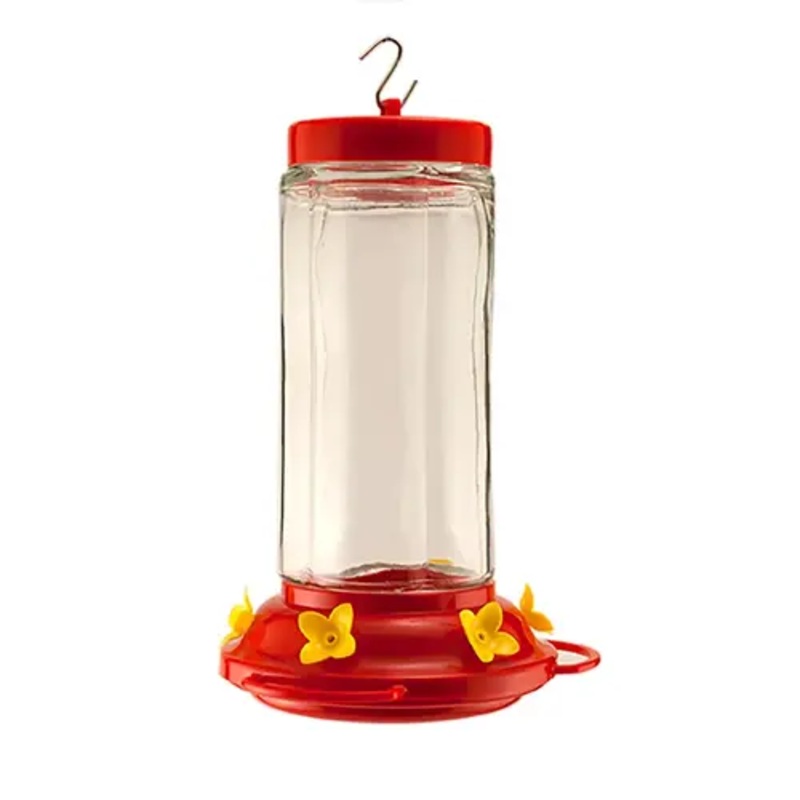 Audubon NA35227-XCP4 Nectar Feeder Hummingbird 30 oz Glass/Plastic Nectar 6 ports Clear/Red - pack of 4