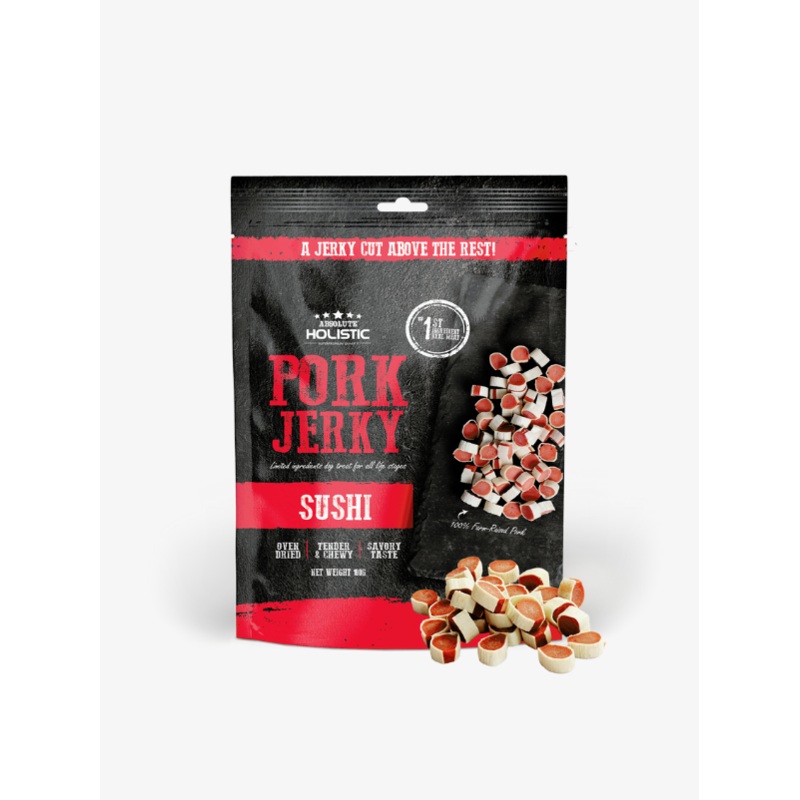 Absolute Holistic Jerky Limited Ingredient Dog Treat  Pork Sushi (100g)