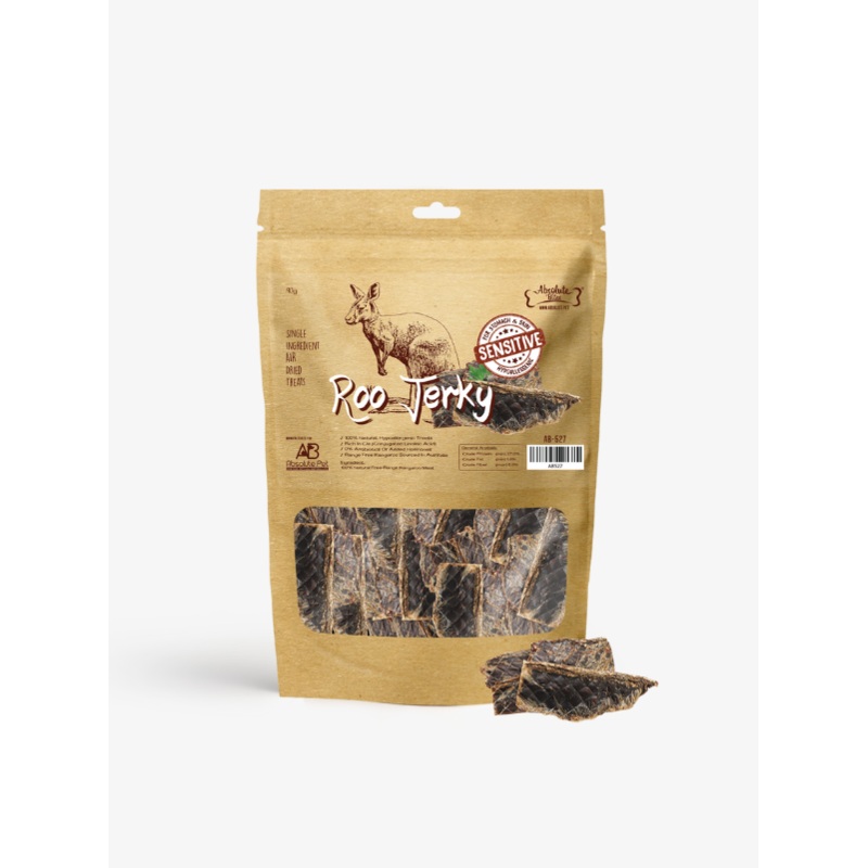 Absolute Bites Air Dried Roo Jerky Dog Treats 90g