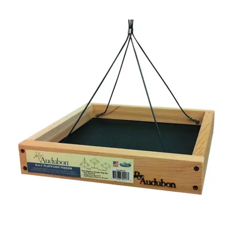 Audubon NAPLAT 2 Bird Feeder 3 1 Wild Bird 3 lb Cedar/Screen Platform 1 ports Brown