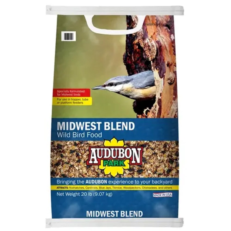 Audubon Park 12376 Wild Bird Food, Midwest Blend, 20 lb