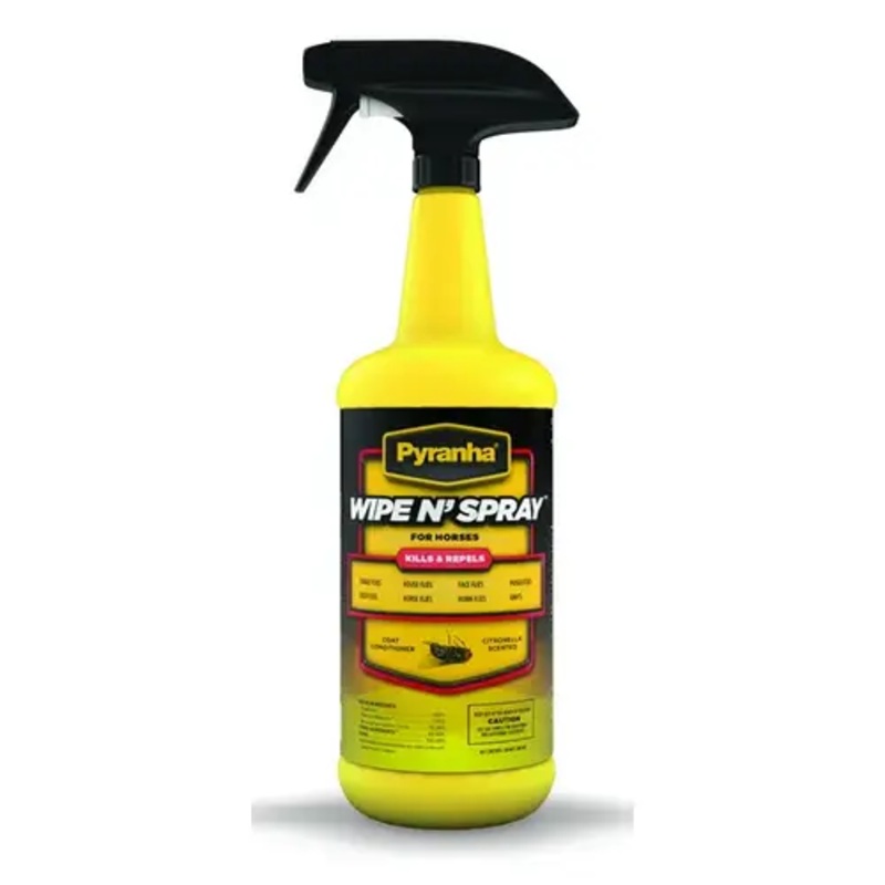 ANIMAL HEALTH INTERNATIONAL 17210585 Horse Wipe 'N Spray Fly Repellent, 1-Qt.