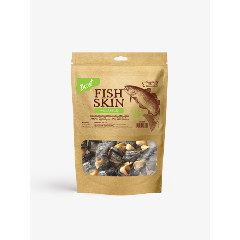 Absolute Bites Fish Skin With Apple Dog Treats 90g