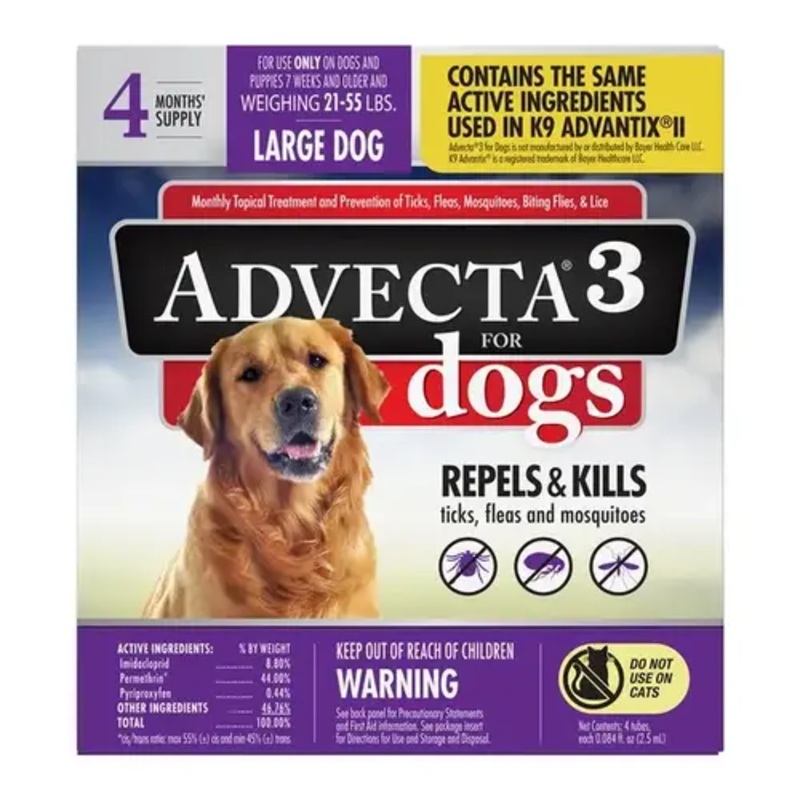 DURVET, INC. 011-01334 Advecta Ultra Topical Flea Prevention- Large Dog