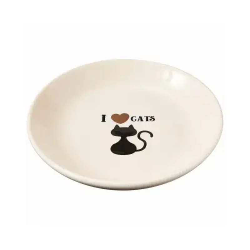 Ethical 54696 I Love Cats' Cat Saucer Bowl, 5 In.