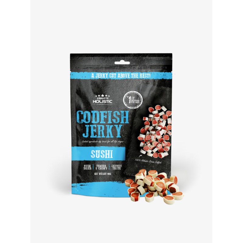 Absolute Holistic Jerky Limited Ingredient Dog Treat  Codfish Sushi (100g)