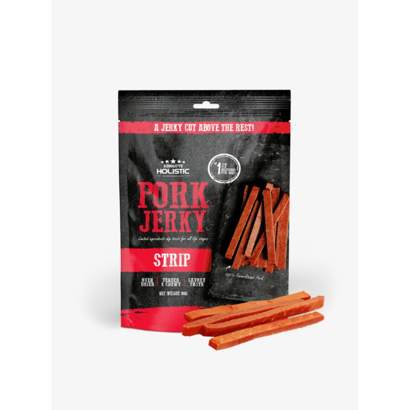 Absolute Holistic Jerky Limited Ingredient Dog Treat  Pork Strip (100g)