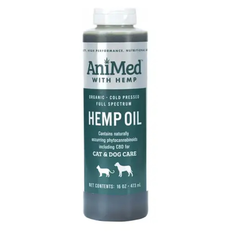 Animed 053-97003 Pure Hemp Oil for Cats & Dogs 16-oz