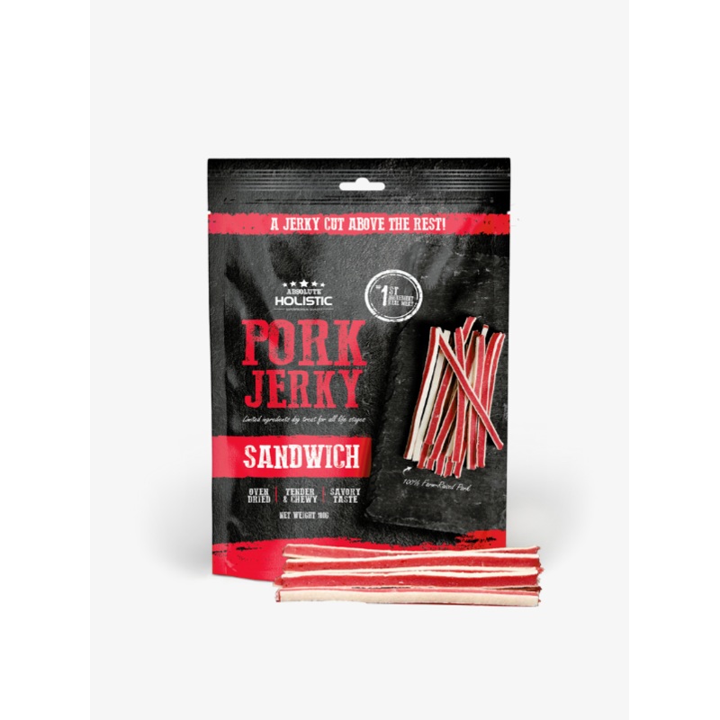 Absolute Holistic Jerky Limited Ingredient Dog Treat  Pork Sandwich (100g)
