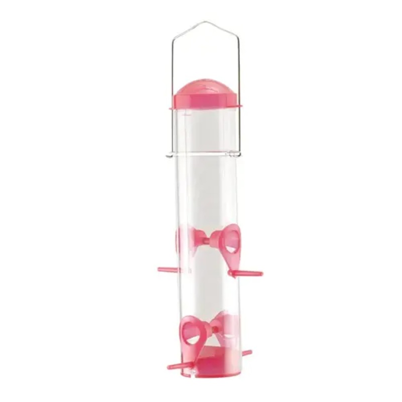 Audubon NA11502S-XCP6 Bird Feeder Plastic Tube 4 ports Red - pack of 6