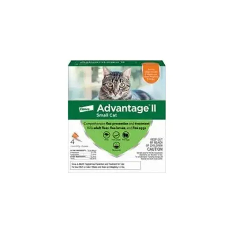 BAYER 81520208-AOC Flea Drops Advantage II Liquid Cat Imidacloprid/Pyriproxyfen 0.056 oz