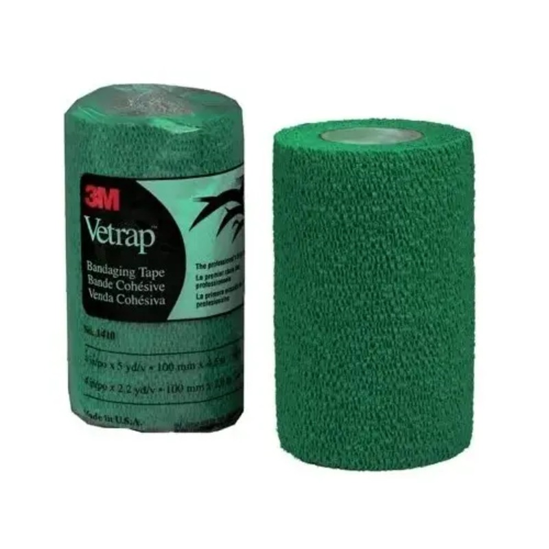 3M 1410HG Vetrap Horse Bandaging Tape, Hunter Green, 4-In. x 5-Yds.