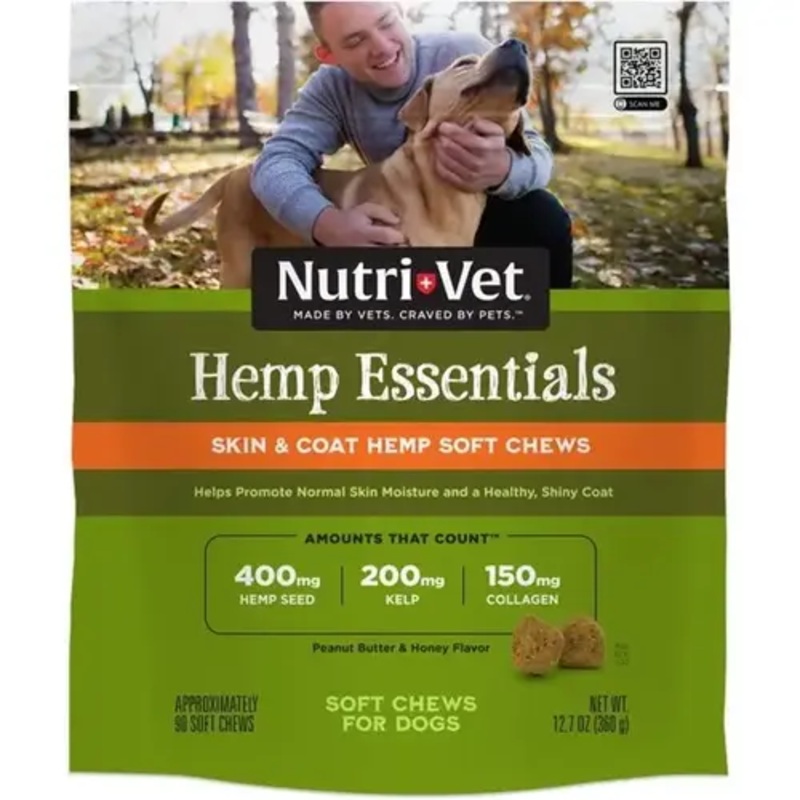 MANNA PRO PRODUCTS LLC 044-1031196 Nutri-Vet Hemp Skin and Coat Soft Chew for Dogs 12.7 oz